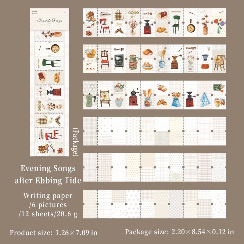 Autocollants à thème Accessoires de Vie (4 styles) – Matériel de décoration pour scrapbooking, parfa