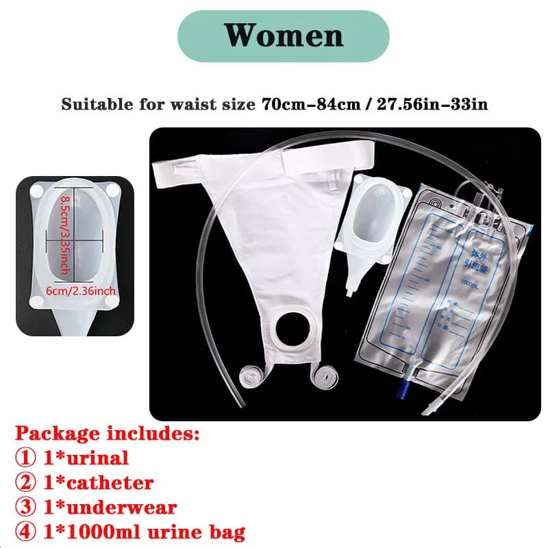 Urinoir pour Incontinence urinaire, réutilisable, anti-fuite, en Silicone, pour hommes et femmes, pe
