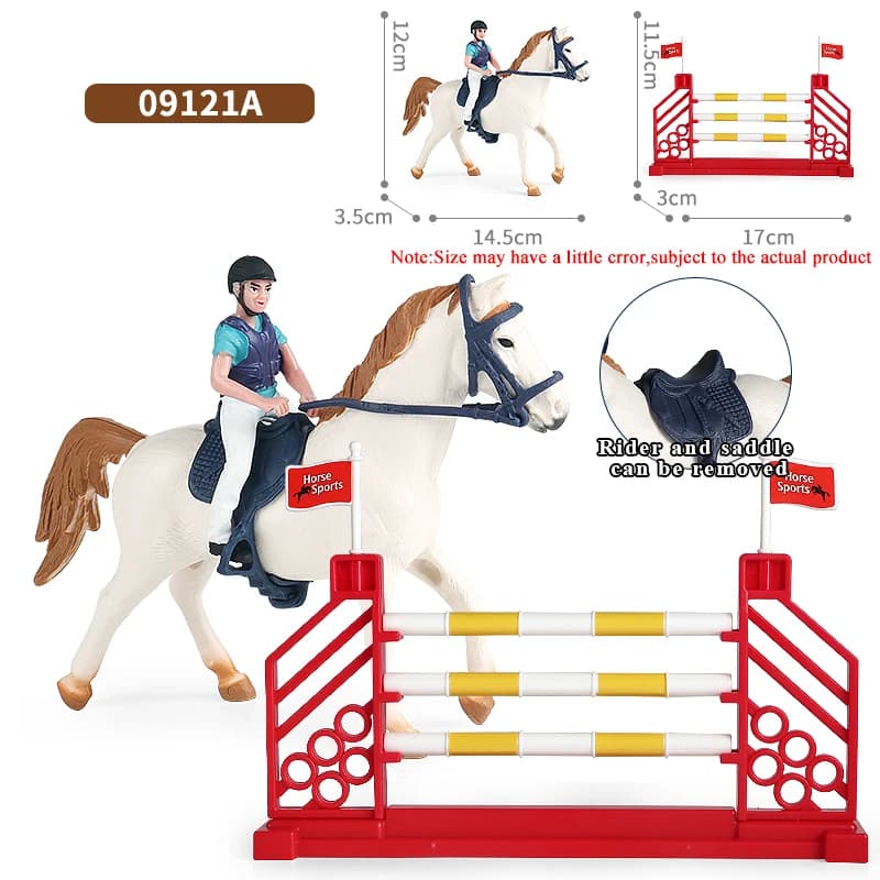 Oenux ferme Stable maison modèle scène figurines d'action clôture cavalier fermier volaille cheval a