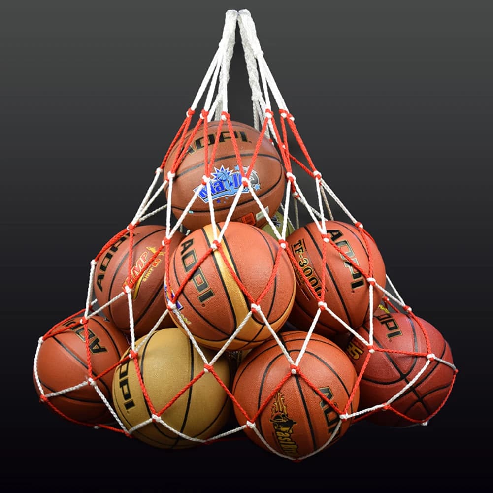 Filet de sport extérieur pour 10 ballons – Sac de transport portable pour ballons de football, baske
