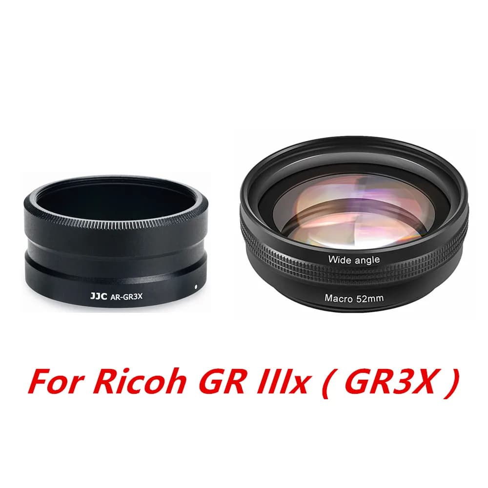 Objectif grand Angle HD 4K 18mm, avec Macro et filtre, adaptateur d'objectif, Tube annulaire pour ca