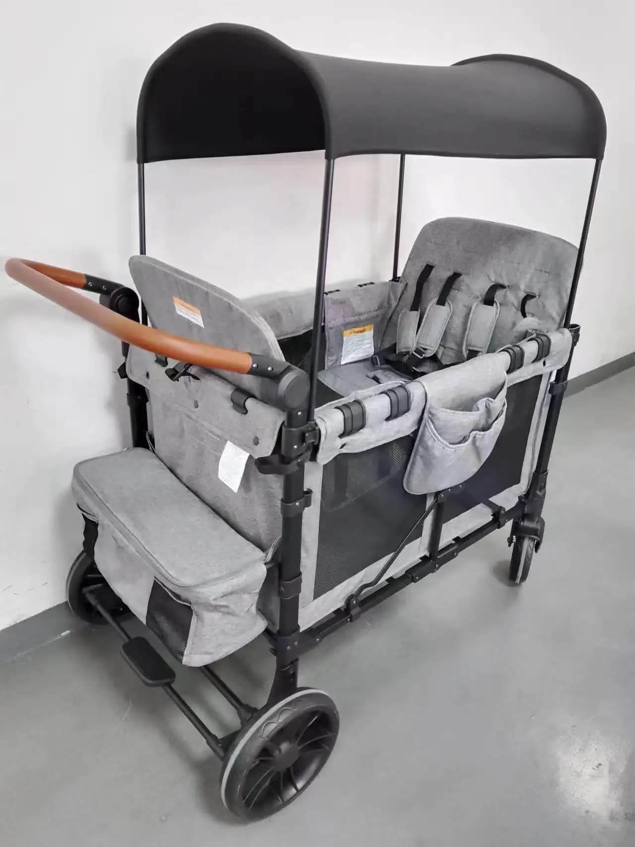 Poussette pour bébé pliable à Double poignée de haute qualité, grand espace, chariot pour bébé respi
