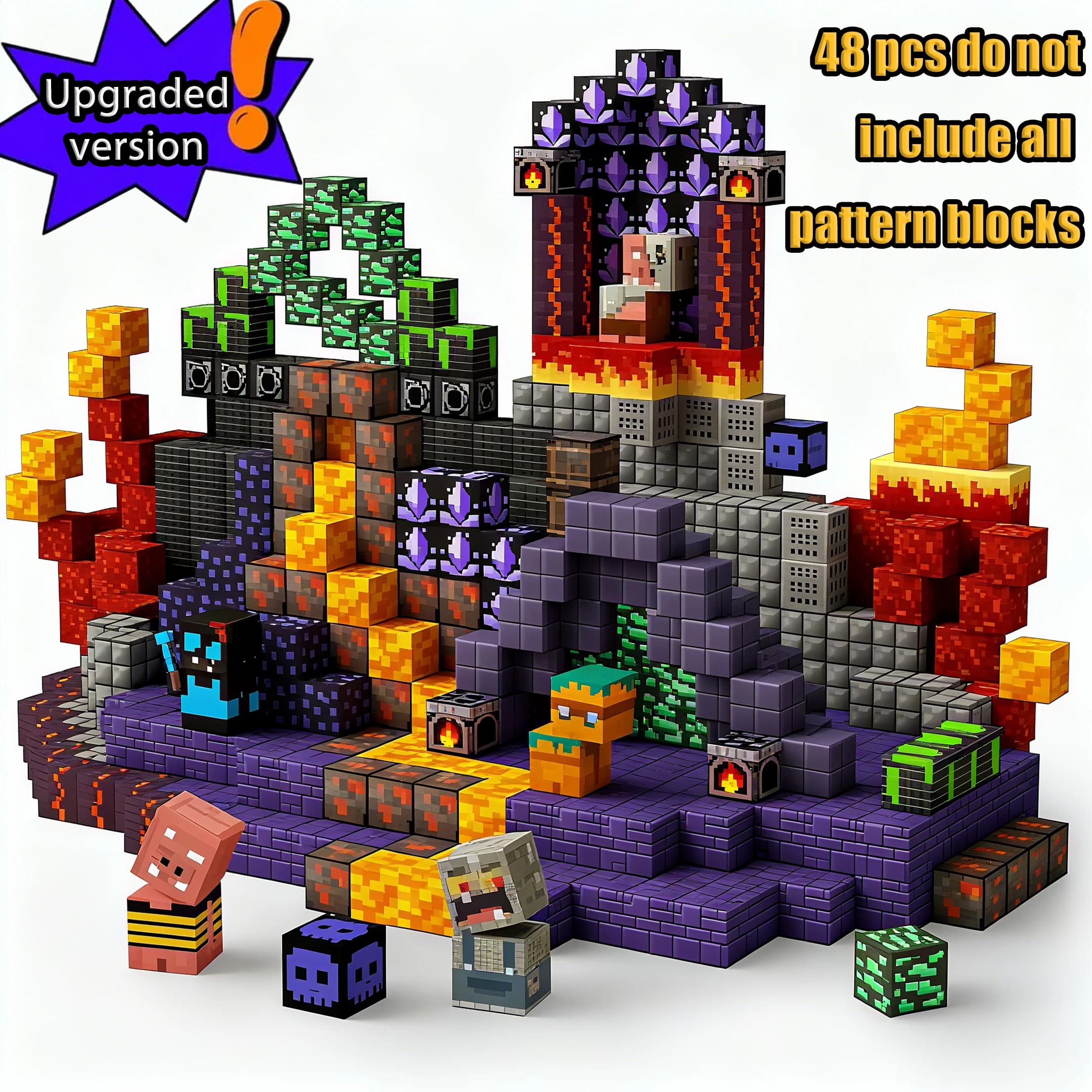 Blocs de construction magnétiques Mine World, ensemble de jouets STEM pour l'exploration minière, ca