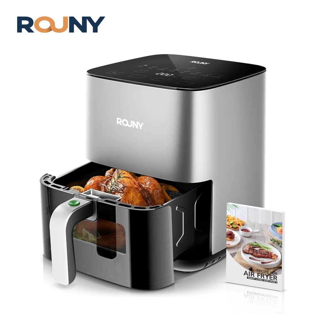 Friteuse à air ROUNY 5L, four à friteuse électrique sans huile avec commande tactile, panier antiadh