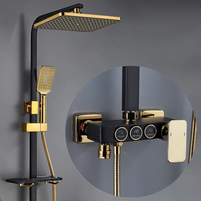 Ensemble de système de douche thermostatique en laiton de qualité, chaud et froid, HOmall F/05 ets,