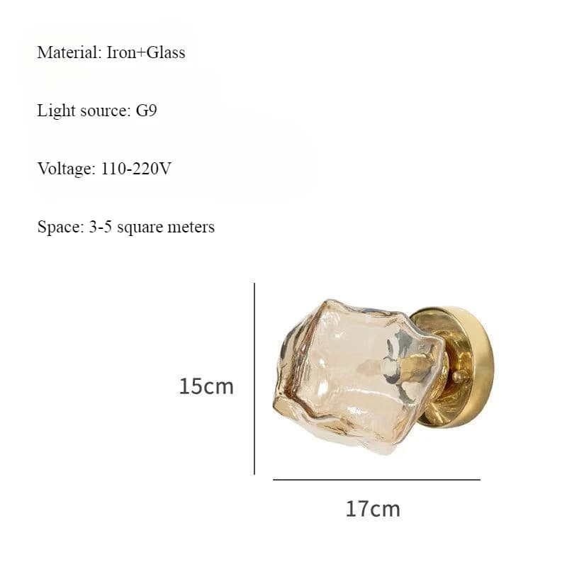 Lampe murale en forme de Cube de glace en verre de lave, style nordique minimaliste, luminaire décor