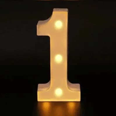Lampe LED avec Lettres et Chiffres, Alphabet Shoous, Veilleuse de Décoration pour la Maison, Mariage
