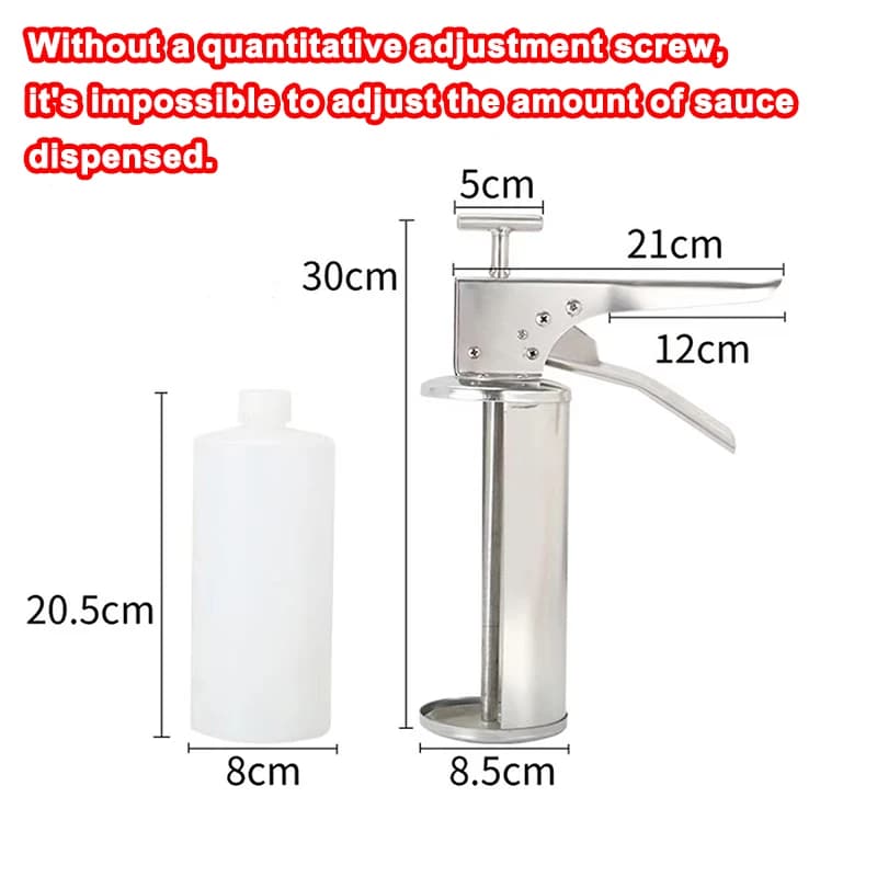 Pistolet à Sauce pour hamburgers en acier inoxydable, distributeur de pansement pour salade, 10g 20g