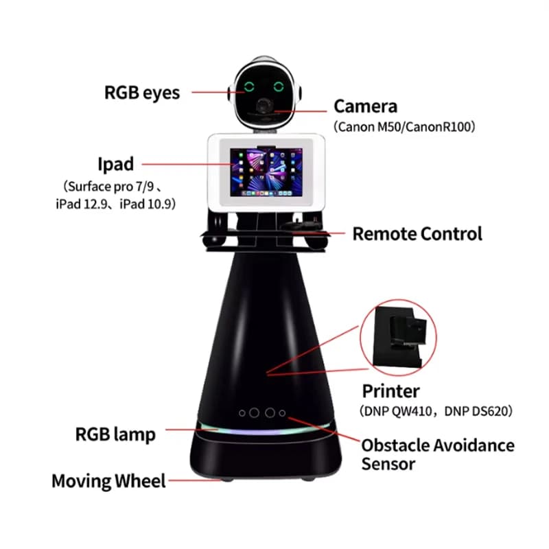 Robot caméra documentaire personnalisé, robot photo éducatif, robot photo silencieux