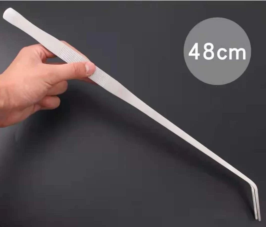 Pincettes en acier inoxydable 48cm, pour aquarium, plantes aquatiques, outil Aqaurium, pince incurvé