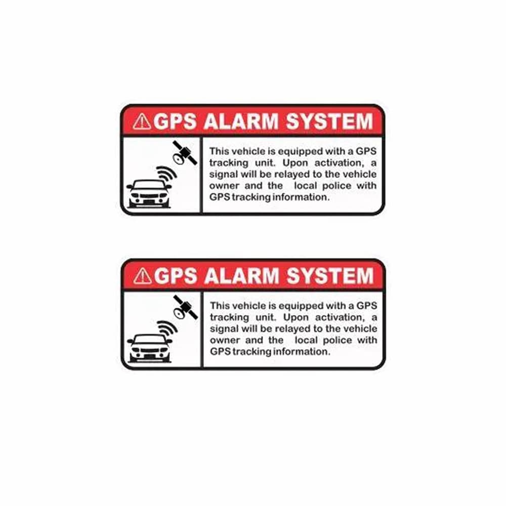 Ensemble d'autocollants d'avertissement pour système d'alarme GPS, autocollants de voiture
