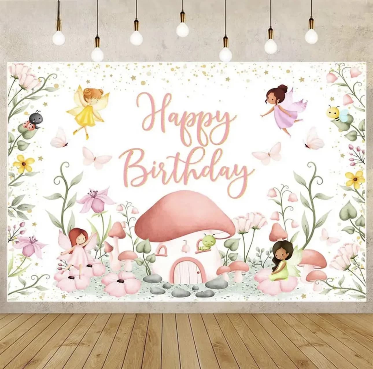 Maison de champignons, papillon, conte de fées, fournitures de fête de 1er anniversaire pour filles,