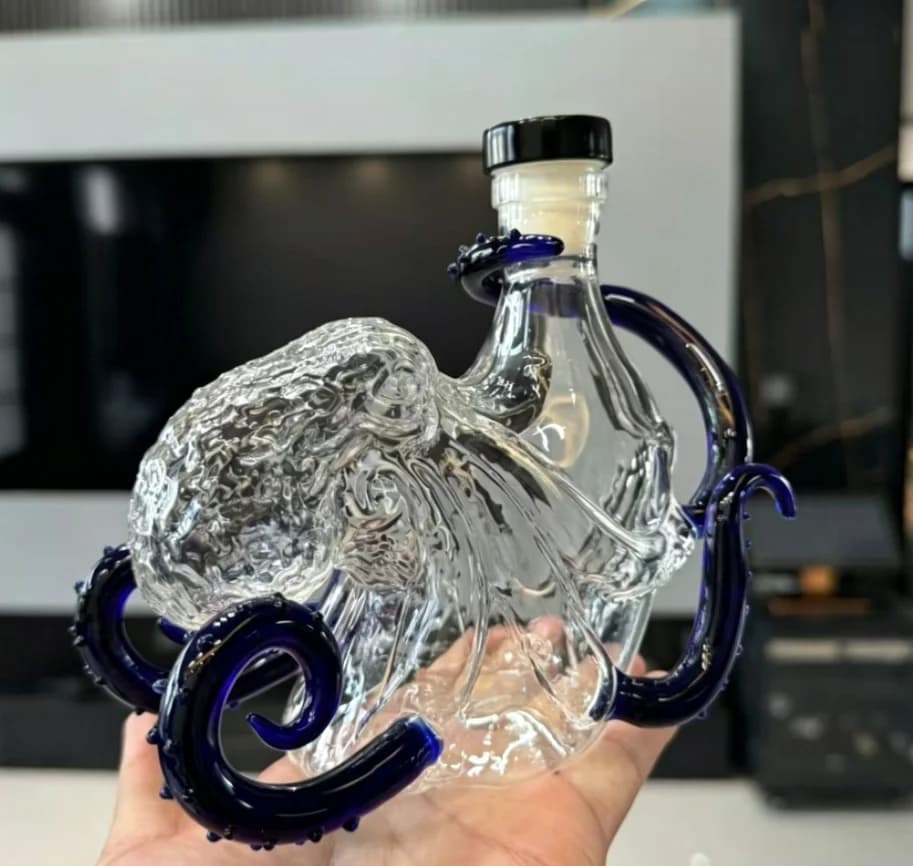 Carafe à whisky en verre en forme de pieuvre, bouteille à liqueur créative pour bar, fête à domicile