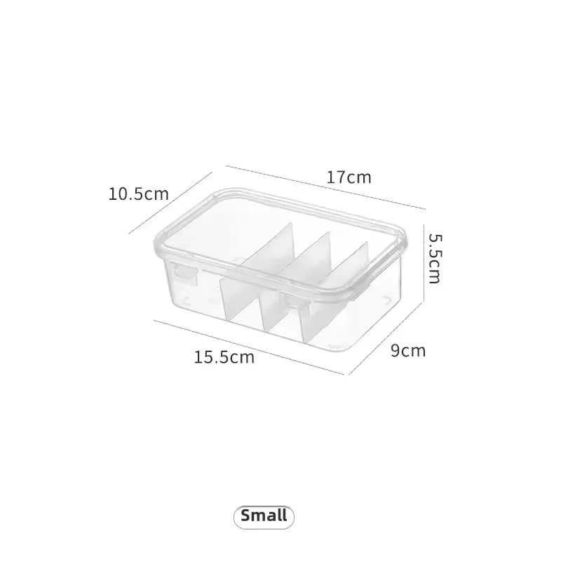 Boîte de rangement de câbles de bureau transparente avec couvercle, anti-poussière avec séparateurs