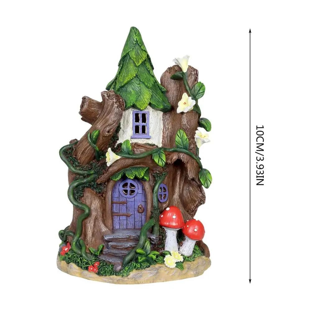 DegradGarden House-Sculpture d'art en bois pour enfants et adolescents, visage d'arbre, extérieur, i