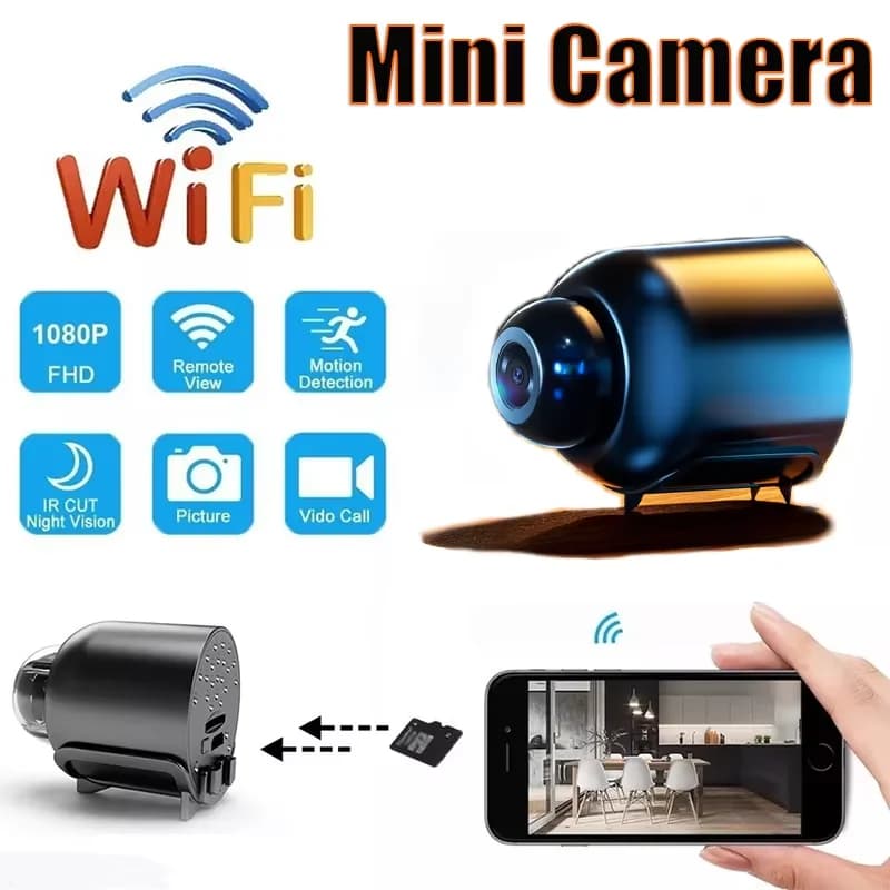 Mini caméra 1080P sans fil, caméra de surveillance de sécurité, vision nocturne, détection de mouvem