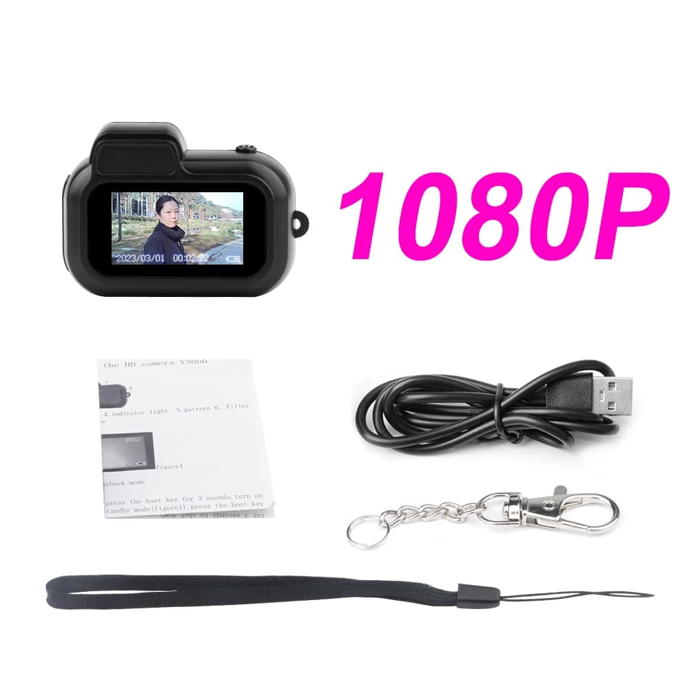 Y6000 HD CCD rétro Mini appareil photo numérique Compact avec écran photographie extérieure voyage p