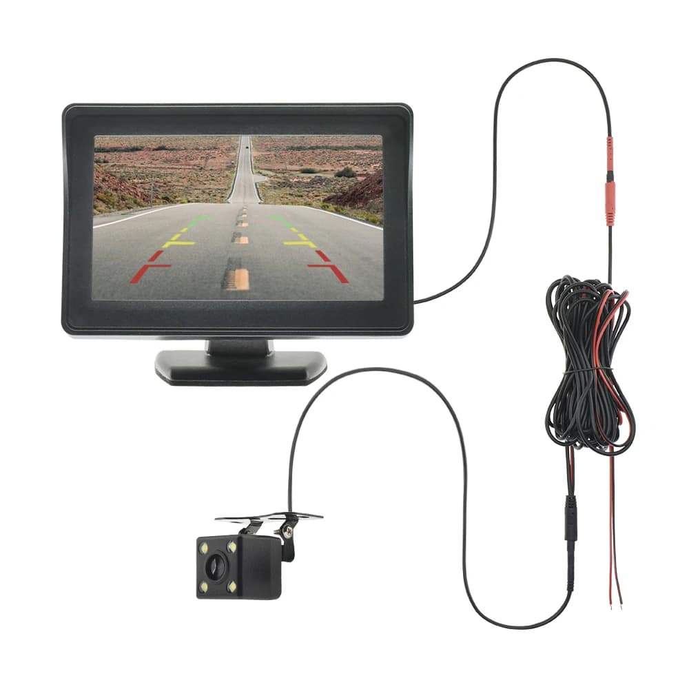 Caméra de recul de voiture avec moniteur, pour Volkswagen Golf T-ROC Renault Clio Dacia Sandero Ford