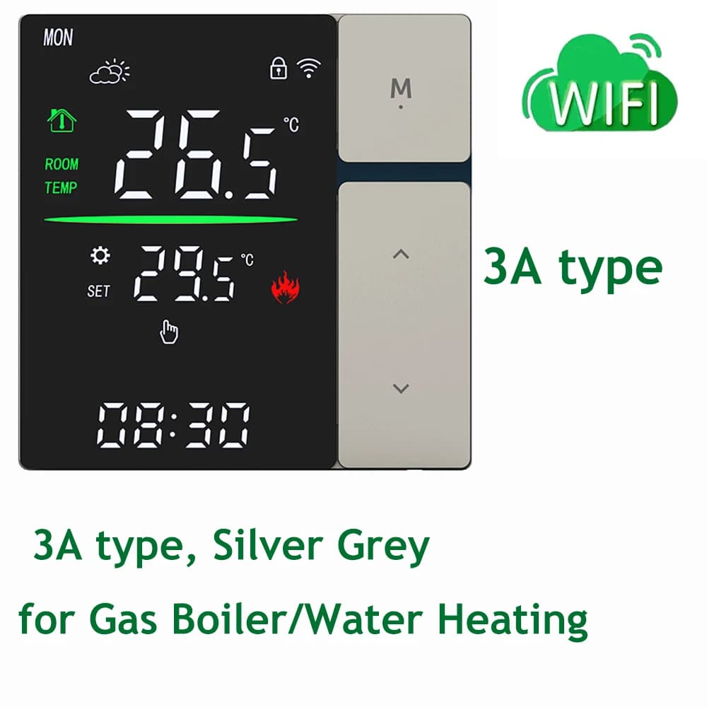 Thermostat intelligent WiFi Tuya SDM5 AC90~240V pour chauffage au sol/chaudière à gaz murale/chauffa