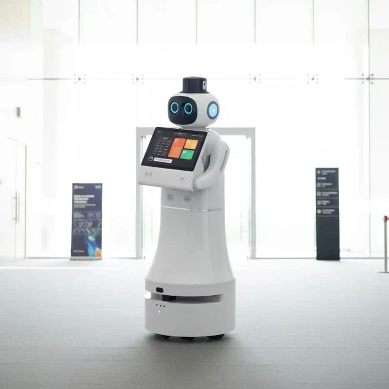 Robot de réception de vœux AI commercial - Robot de service automatique de bienvenue de guidage huma