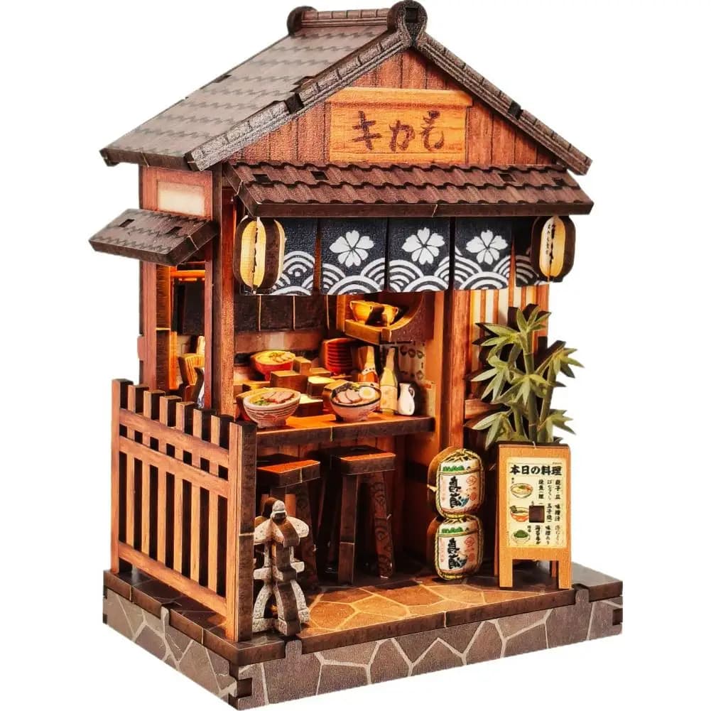 Kit de maison miniature à construire soi-même, puzzle en bois 3D avec éclairage LED, modèle de const