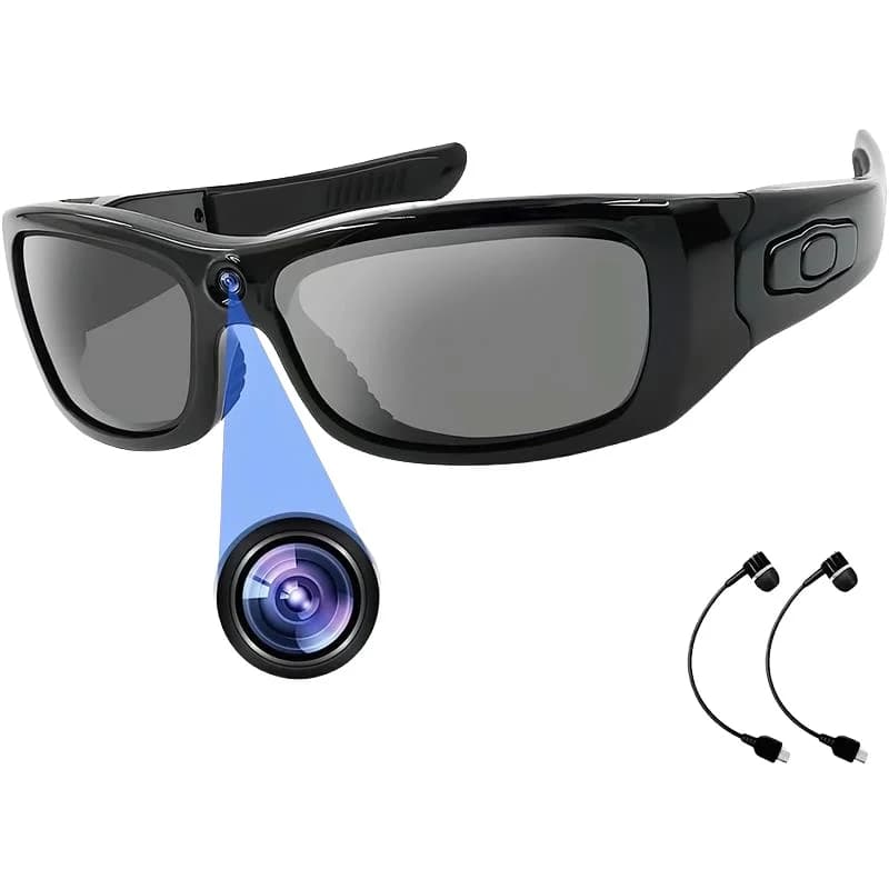 Lunettes de caméra HD 4K, lentille polarisée portable, vidéosurveillance DVR, Protection de sécurité