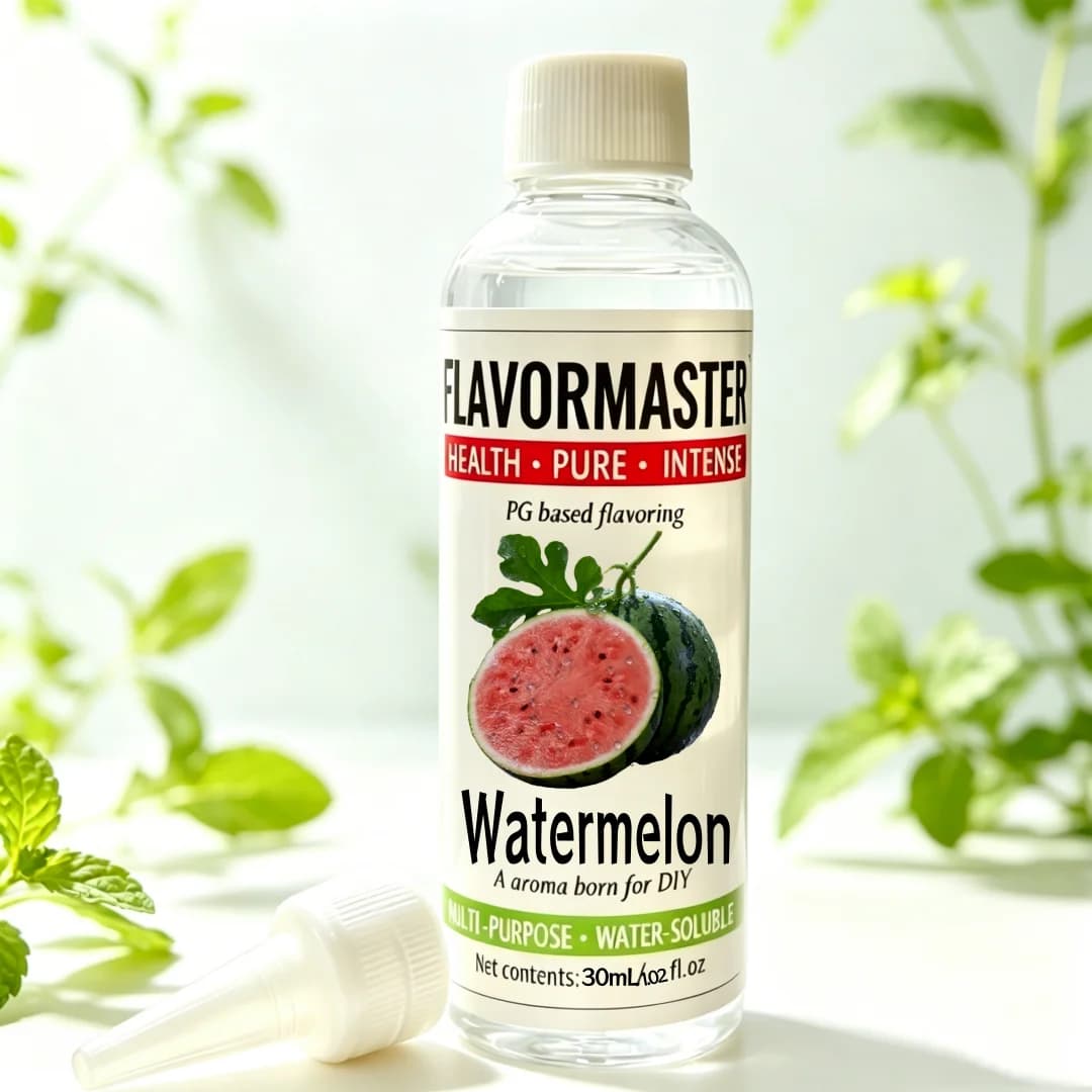 Concentré de saveur pastèque à base de PG, soluble dans l'eau, goût fruité sucré, arôme intense, sta