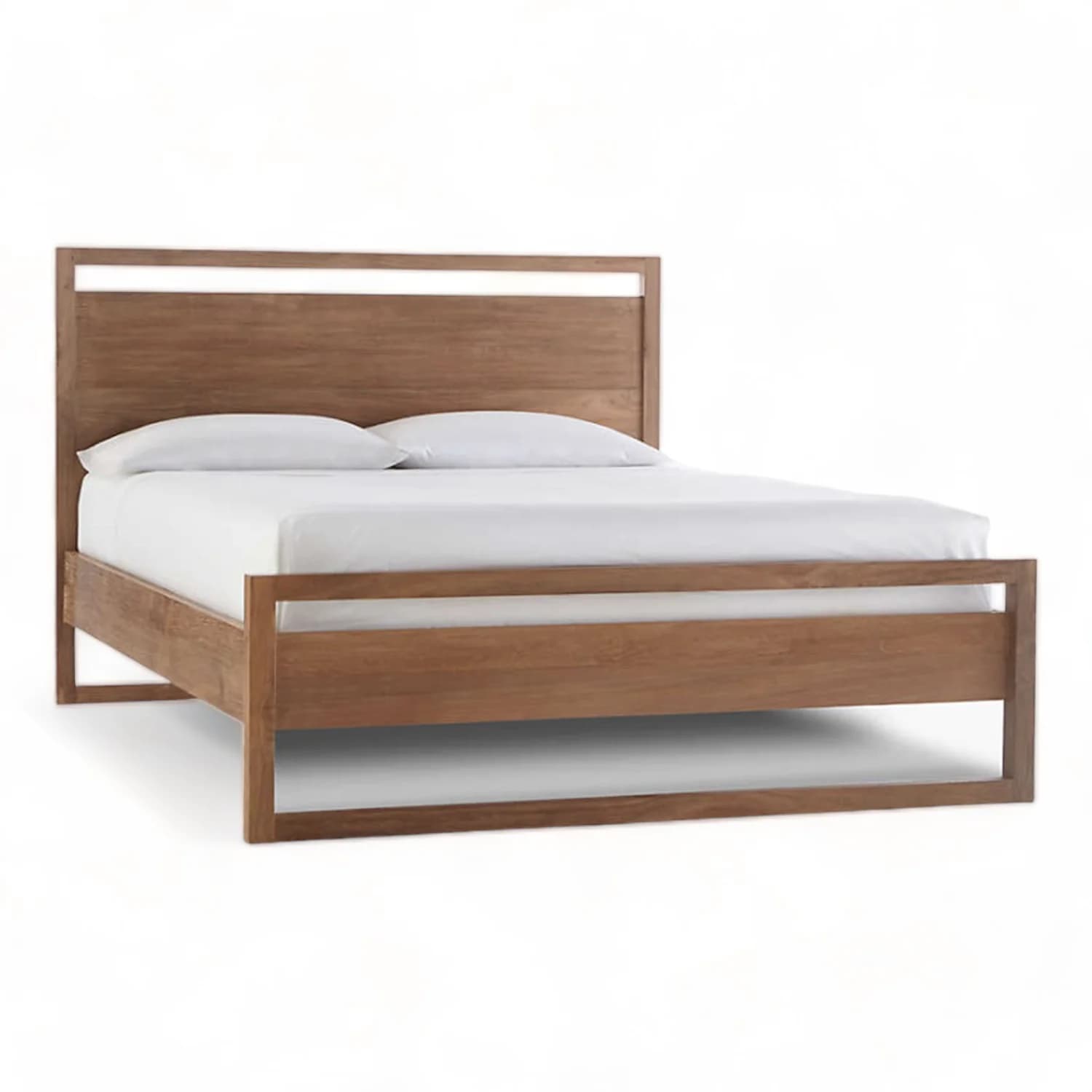 Fabrication de meubles de chambre à coucher en teck, ferme moderne, cadre de lit en bois de teck, ma