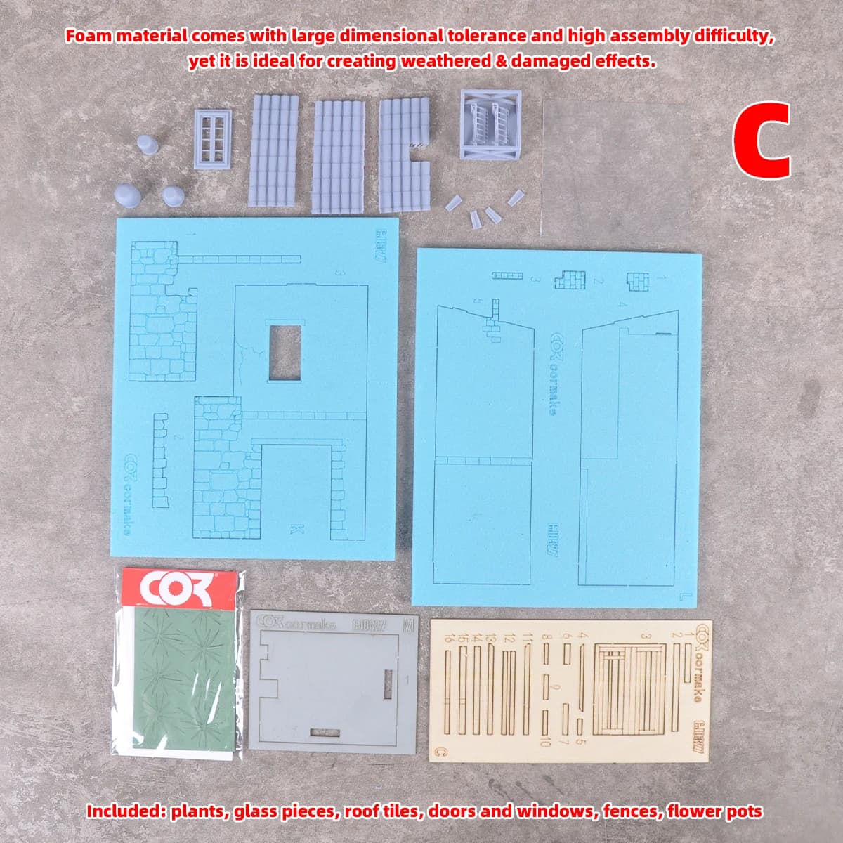 Kit de maquette architecturale 1/35, Diorama de maison, Maison rurale d'Europe occidentale, Modèle d