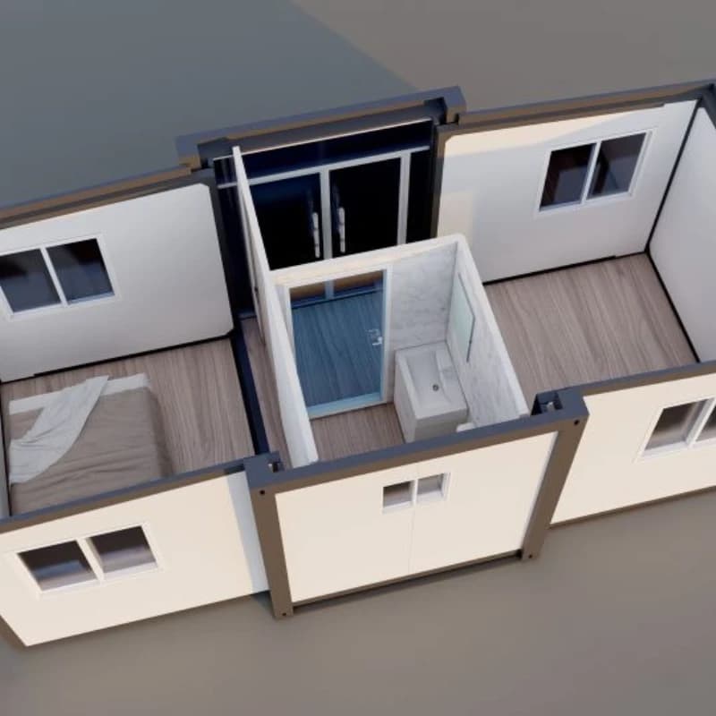 Conteneur rapide LCL prêt à l'emploi, Villa extensible, conteneur d'expédition, maison pliante exten