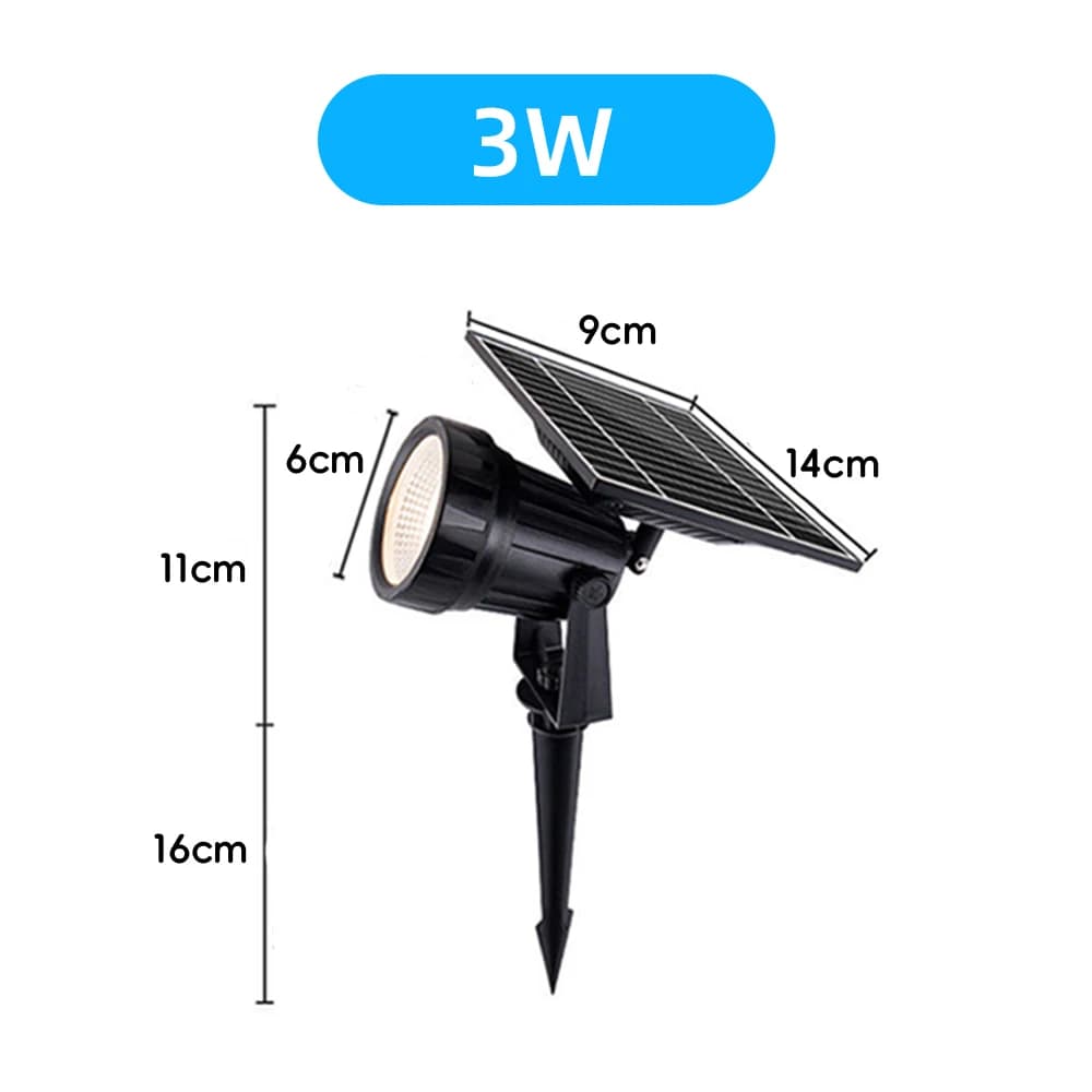 Projecteurs LED solaires extérieurs 3W 10W, éclairage paysager, étanche IP65, pour jardins, cours, a