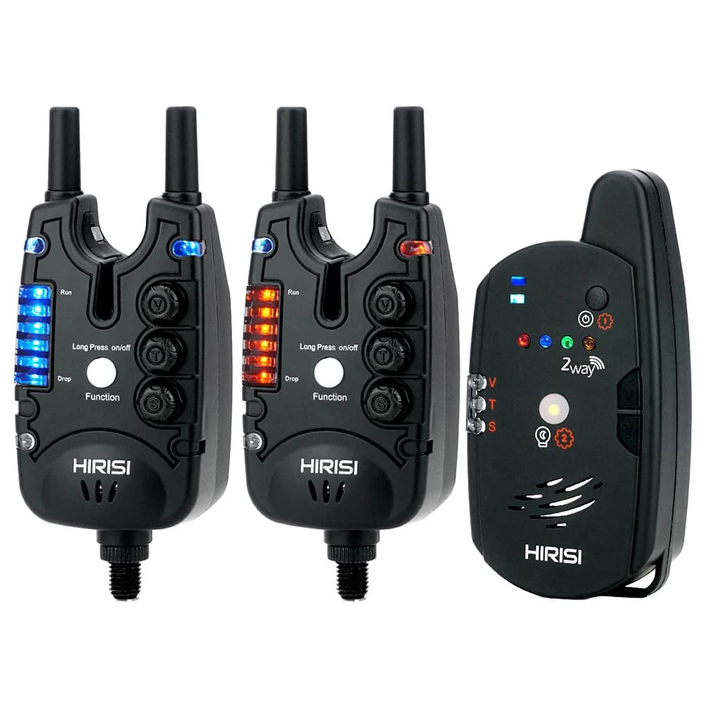 Alarme de pêche à la carpe sans fil HIRISI avec télécommande bidirectionnelle et alerte sonore/LED p