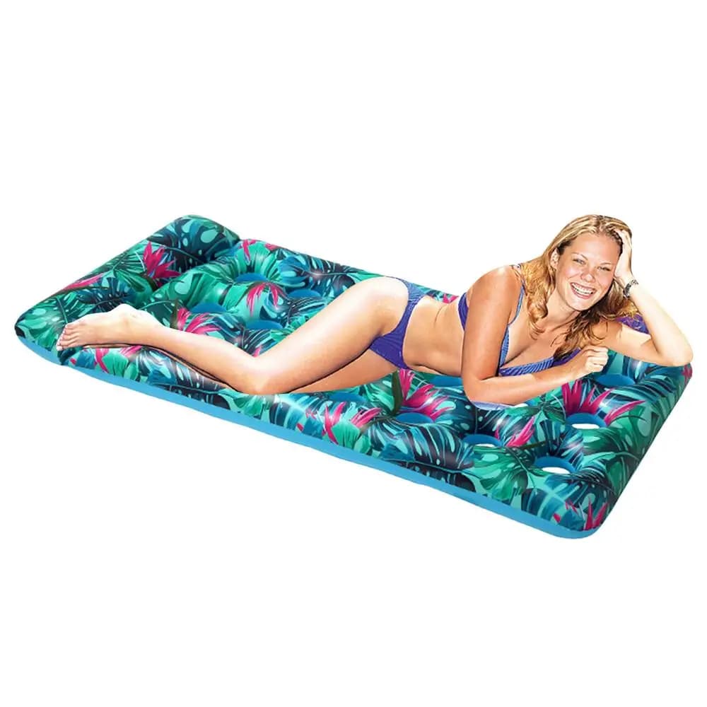 Flotteurs pour adultes, radeaux de piscine, chaise longue gonflable, 21 trous, hamac d'eau avec appu