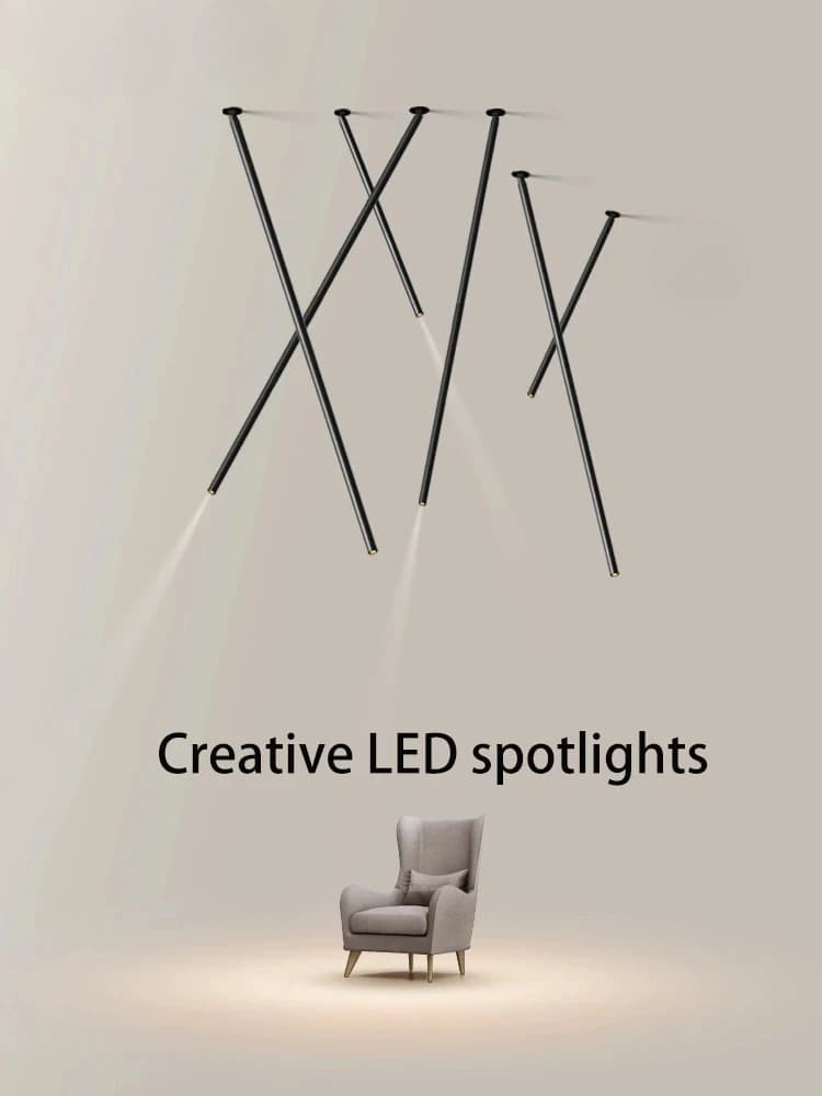 Projecteur Led à Tube Long, plafonnier encastré créatif et minimaliste, 110/220V, pour image artisti