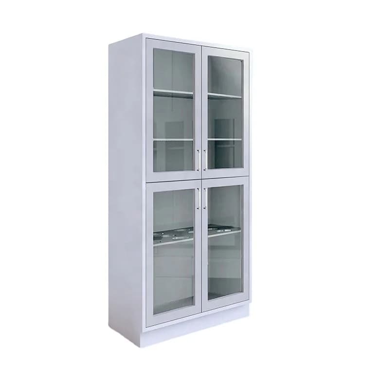 Armoire de stockage de produits chimiques de laboratoire, porte en verre, meubles de laboratoire en