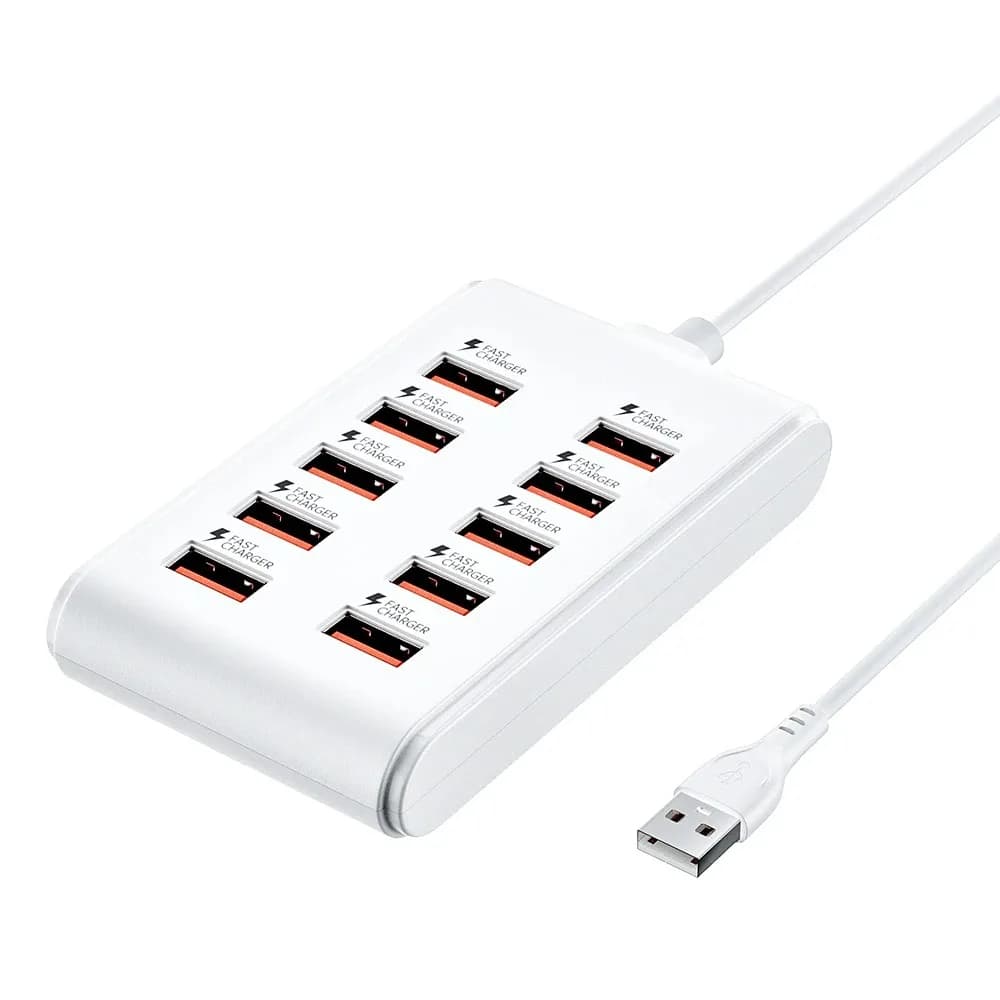 Prise de courant multiprise 10-en-1 avec 10 ports USB, convertisseur de charge rapide, station de ch