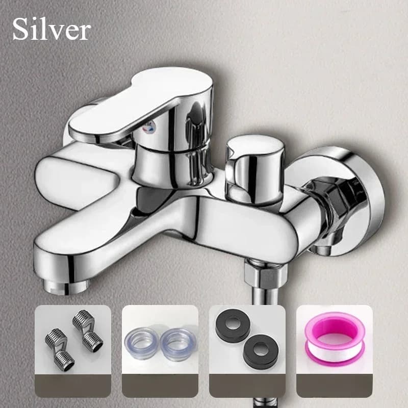 Robinet de douche thermostatique 3 voies avec inverseur | Ensemble de robinetterie de douche mural