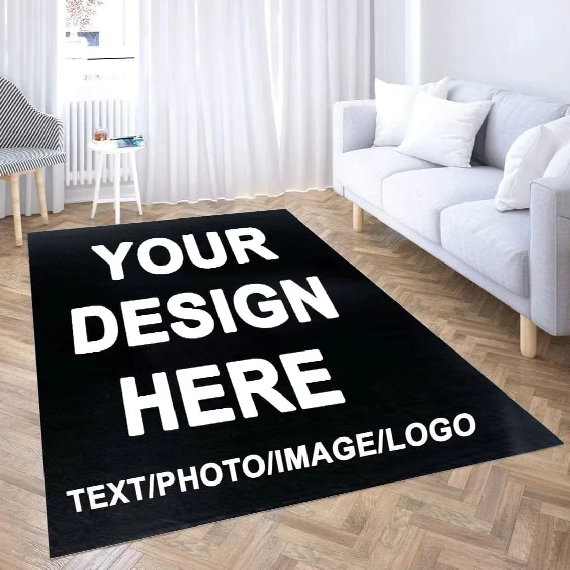 Tapis tufté - Tapis décoratif doux de forme irrégulière pour la décoration de la pièce
