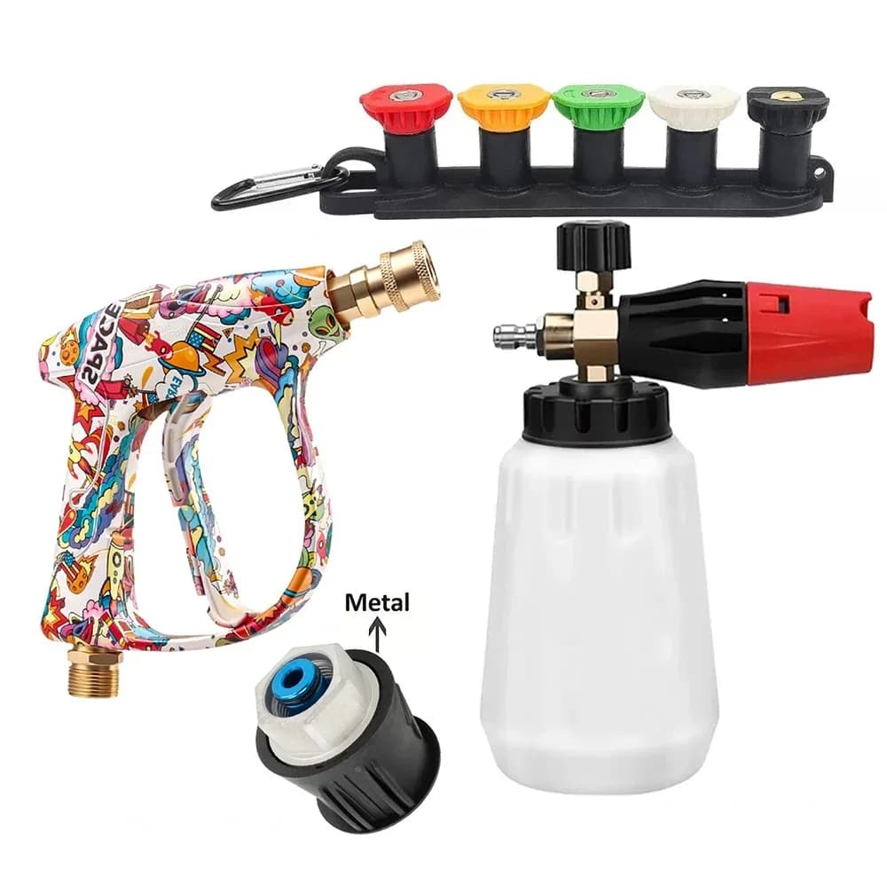 Kit de nettoyage de graffitis domestiques, conception universelle avec pot à mousse, 5 buses, base f