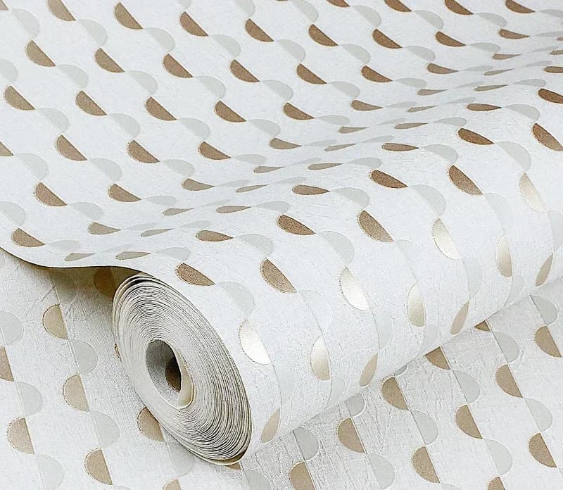 Papier peint à pois marron foncé minimaliste moderne européen, papier peint à rayures, lumière de lu