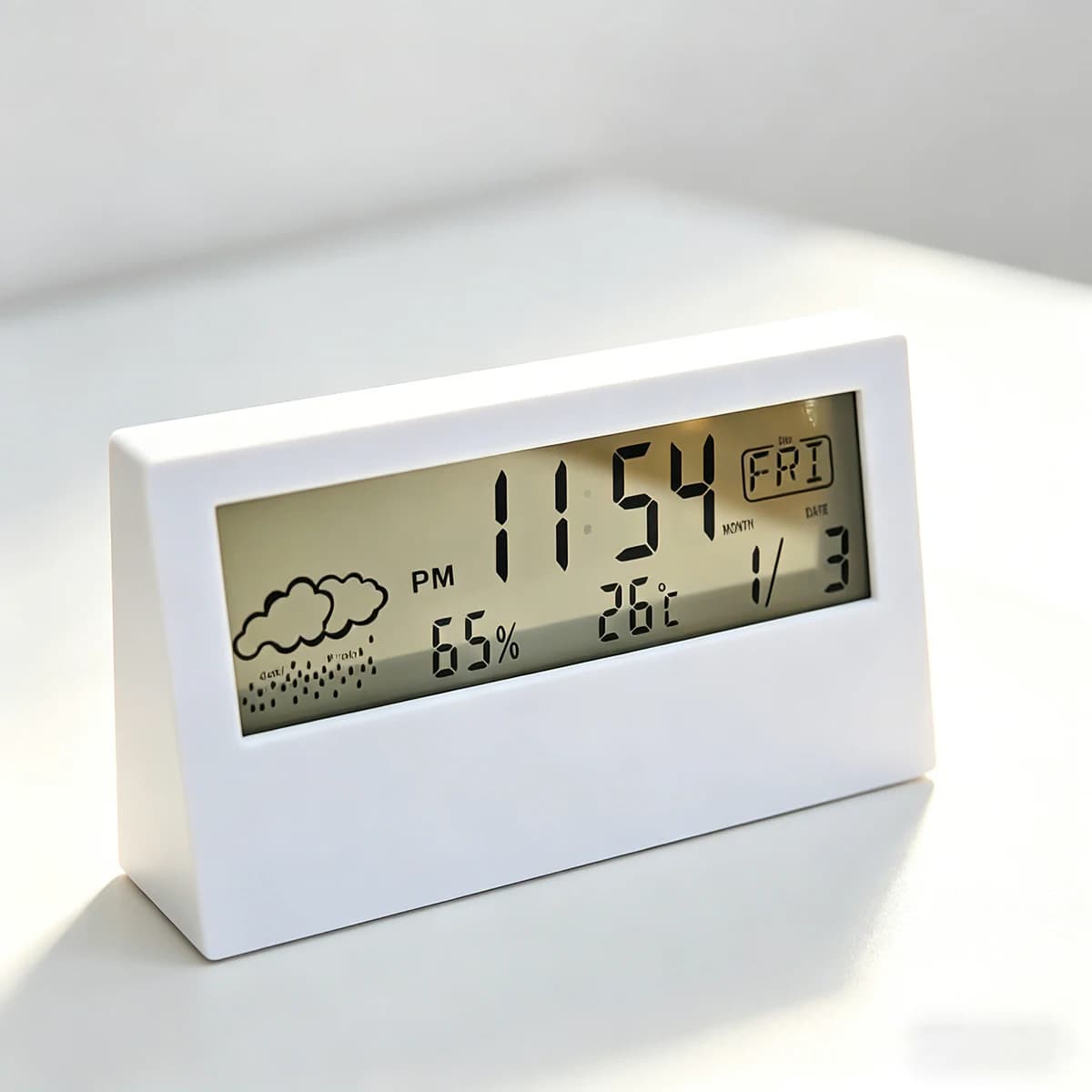 Réveil créatif avec horloge météo, ornement de bureau, réveil électronique