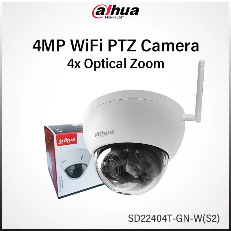 Caméra PTZ WiFi Dahua 4MP, zoom optique 4x, caméra IP sans fil extérieure, détection de mouvement in