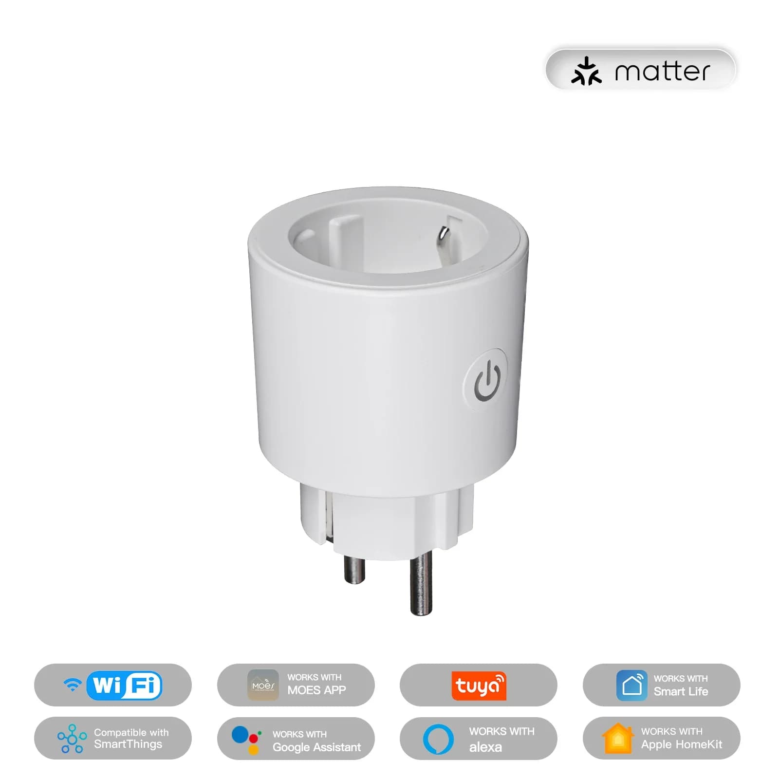 MOES Tuya prise intelligente prise WiFi prise 16A prise moniteur de puissance télécommande prise en