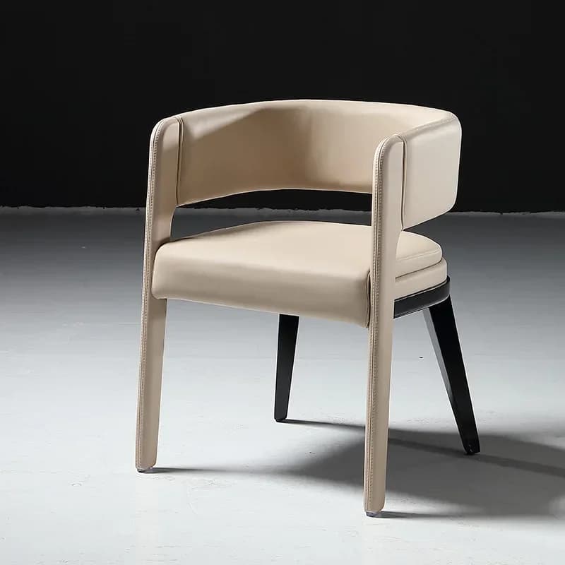 Designer de meubles, luxe léger, bois massif, chaise de salle à manger, moderne, simple, maison, Vil