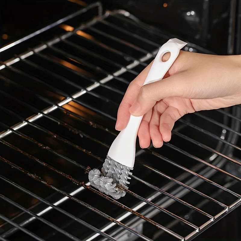 Houseeker BBQ Grill Barbecue brosse de nettoyage en forme de V crochet brosse grattoir multifonction