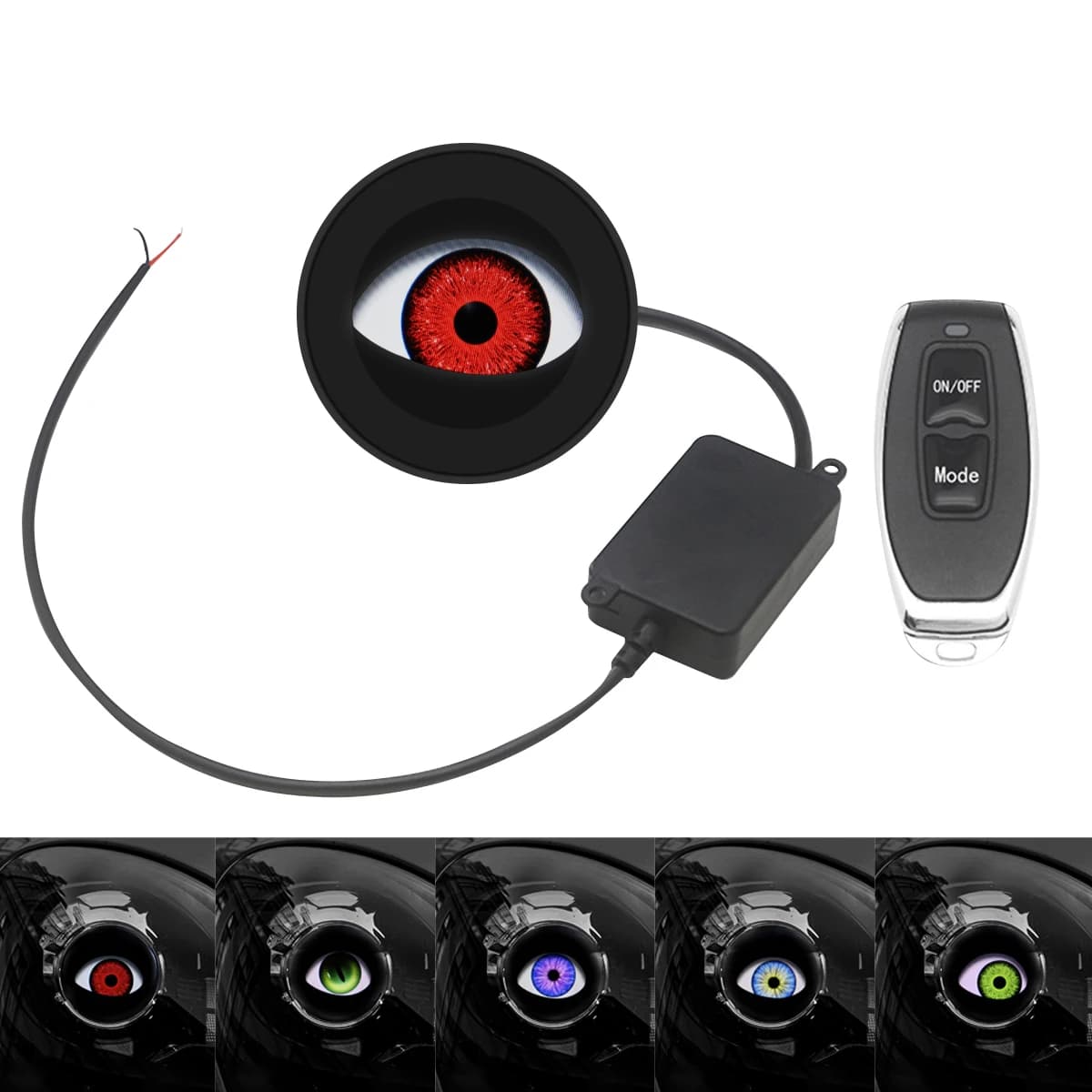Lumières dynamiques LED pour voiture, 3 pouces, œil du diable, 12v, avec télécommande, Kits de rénov