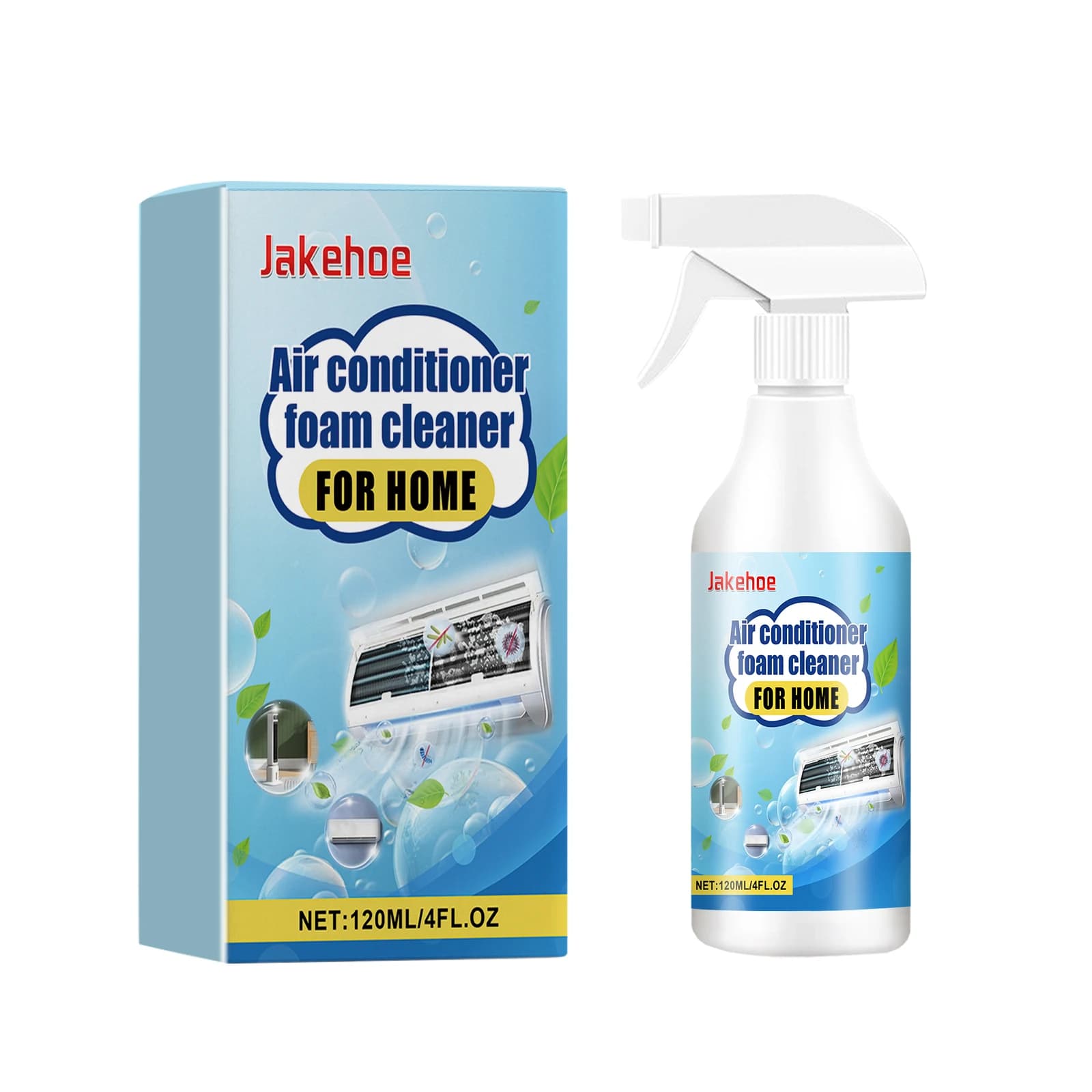 Nettoyant mousse pour climatiseur domestique, purifie, élimine les taches et les odeurs, adapté au n