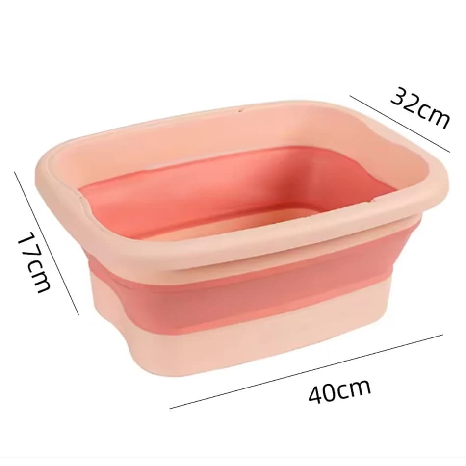 Baignoire de pieds pliable – Portable, bassin couvert avec conception ergonomique, épaississement du
