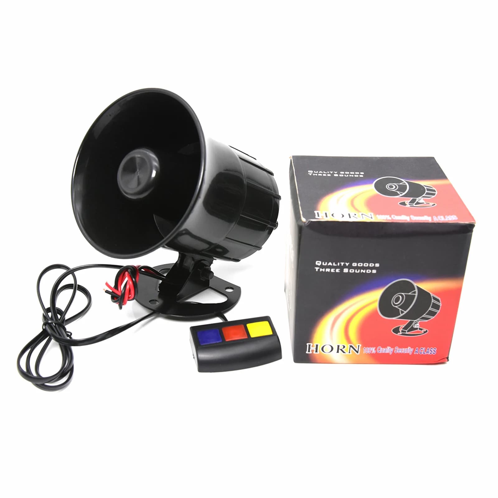 Sirène d'alarme filaire puissante 110 dB à 3 sons, haut-parleur extérieur pour moto, sirène à 3 tona