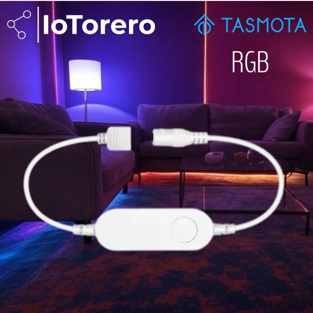 Le contrôleur de bande lumineuse LED IoTorero Tasmota RGB fonctionne avec l'assistant domestique